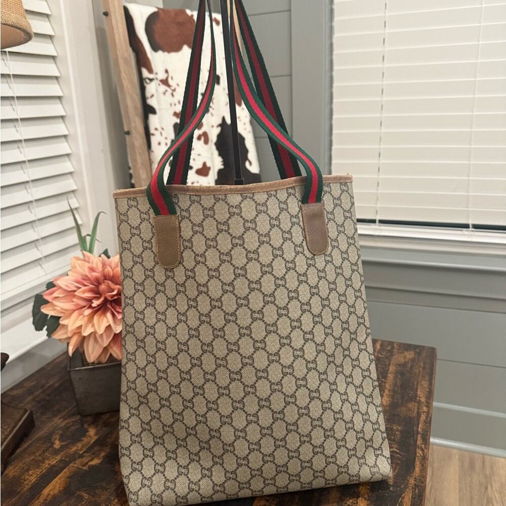 Vintage Gucci Plus Sherry line Tote & baby w/Original card & COA - Picture 6 of 16